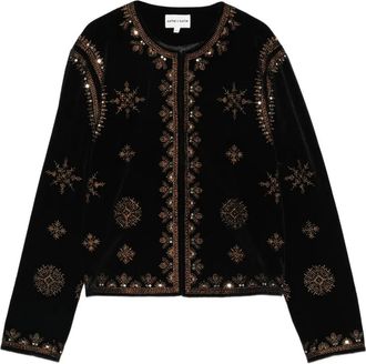 Antik Batik Giacca Illuminato con ricamo - Nero