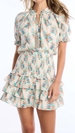 Allison New York Olive Mini Dress In Tropical Leaf