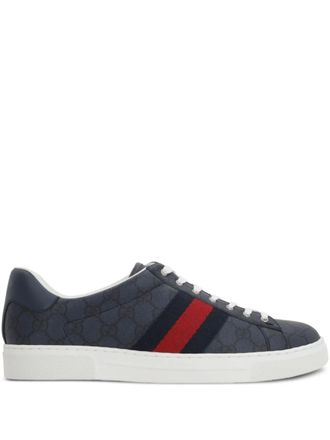 Gucci Ace sneakers - men - Canvas/Rubber/Leather - 45 - Black
