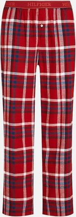 Tommy Hilfiger Mens Tommy Hilfiger TH Monotype Plaid Pyjama Bottoms, Red - Size: 32/33/32