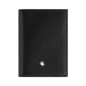 Montblanc Card Holder 4cc in Meisterst&uuml;ck Leather - male - MONTBLANC - Wallets & Cardholders - Black - ONE SIZE - Accessories