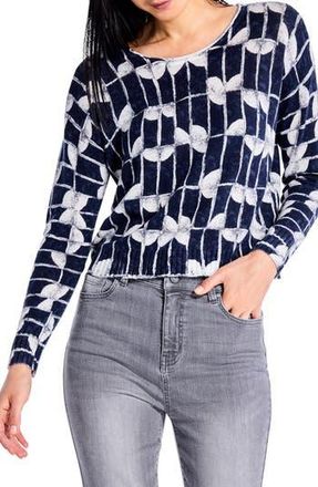 Nic+Zoe Shape Shift Cotton Blend Sweater in Indigo Multi at Nordstrom Rack, Size X-Large