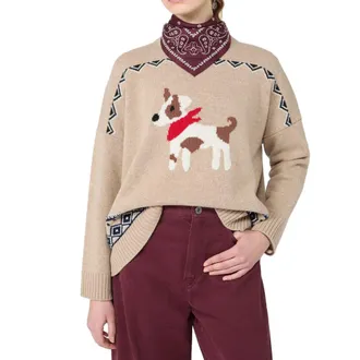 Max Mara Embroidered Wool Sweatshirt - Beige