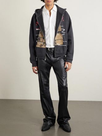 Enfants Riches Deprimes Les Crimes De Lamour Printed Cotton-Jersey Zip-Up Hoodie