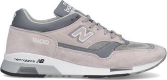 New Balance Suede And Mesh Low-Profile Grey Sneakers