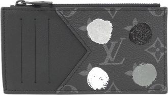 Louis Vuitton Black Monogram Eclipse Monogram Eclipse Coin Purse/Coin Case (Pre-Owned)