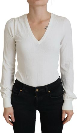 Patrizia Pepe V-Neck Long Sleeves Women Blouse Womens Top