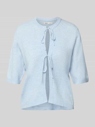 Only Regular Fit Cardigan mit Schn&uuml;rungen Modell SIMONI in Hellblau, Gr&ouml;&szlig;e XL