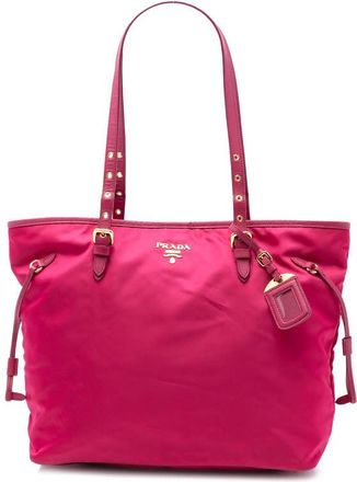 Prada Pre-owned Prada Saffiano Trimmed Tessuto Tote Ladies 73CHXL2YSS295SNR
