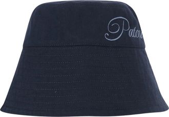 Patou Geborduurd Logo Katoenen Bucket Hoed Navy - Dames - Hoeden - Blauw - L - Katoen - Accessoires