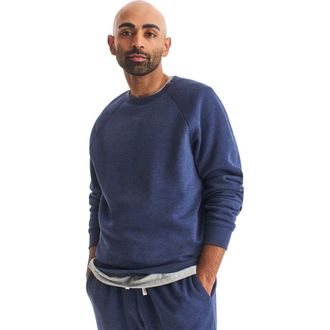 primary Adult Cozy Fleece Sweatshirt in Heather Navy at Nordstrom, Size X-Small