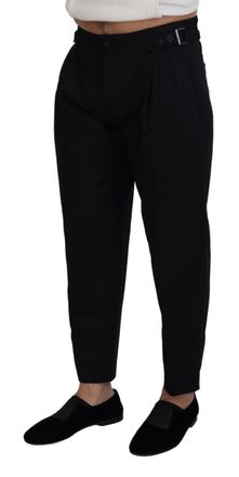 Dolce & Gabbana Mens Black Cotton Chino Formal Pants Elastane