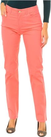 Armani Jeans Rechte Broek - Dames - Slim Fit Broeken - Rood - W26 - Katoen - Broeken