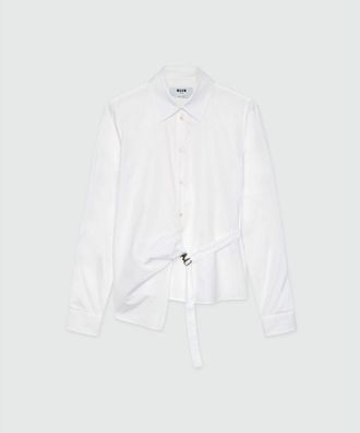 Msgm White Cotton Womens Blouse
