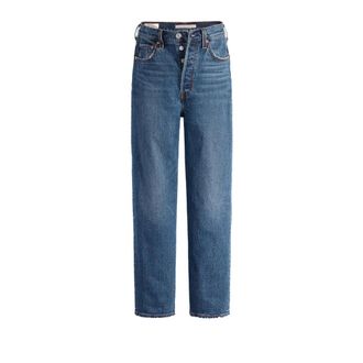 Levi's Straight Fit Jeans, female, Blue, W27 L29, Ribcage Straight Ankle Jeans