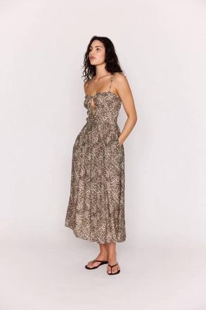 Minkpink Tahlia Midi Dress In Lepoard