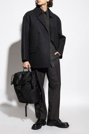 Fendi Wool Jacket, Mens, Grey