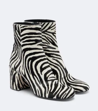Gianvito Rossi Joelle printed calf hair ankle boots