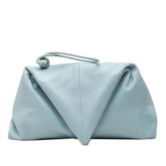 Bottega Veneta Pre-owned Clutches, female, Blue, Size: ONE SIZE Pre-owned Leather Clutch