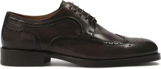 Kazar Schoenen, Heren, Bruin, 42 EU, Leer, Bruine halfschoenen met rozetdecoratie