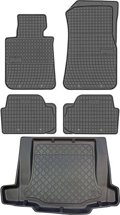 OEM Bmw Serie 1 E87 Hatchback De Septiembre De 2004 A 2011. Juego De Alfombrillas De Goma Para Coche Y Alfombrilla Para Maletero