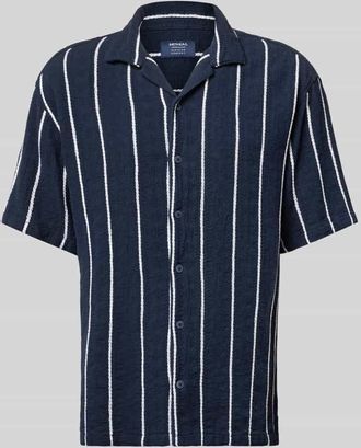 Mc Neal Regular Fit Freizeithemd mit Streifenmuster in Dunkelblau, Gr&ouml;&szlig;e XXXL