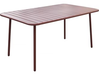 Habitat et Jardin Mesa De Jard&iacute;n Met&aacute;lica Bilbao - 150 X 90 X 71 Cm - Terracota