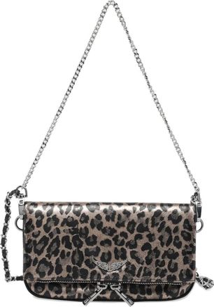 Zadig&Voltaire Borsa a spalla Nano Rock leopardata - Grigio