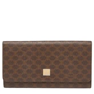 Celine Pre-owned Vintage Portemonnee - Dames - Pre-owned - Bruin - Maat: ONE Size Leer