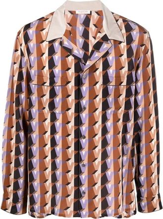 Valentino Garavani Graphic-Print Silk Shirt