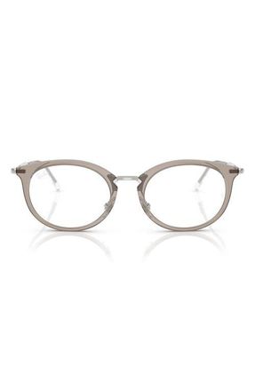 Ray-Ban 53mm Oval Optical Glasses in Transparent Grey at Nordstrom