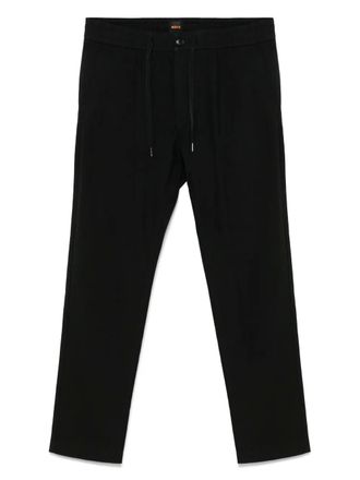 BOSS Sanderson trousers - men - Cotton/Linen/Flax/Polyester - 31/32 - Black