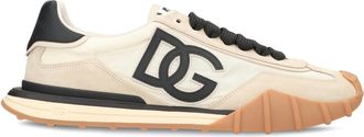 Dolce & Gabbana Mens Athletic Sneakers Fabric Panna Polyamide Trainers