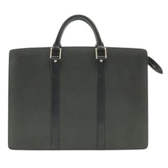 Louis Vuitton Pre-owned Taiga Briefcase - Heren - Vintage Handtas - Zwart - ONE Size - Leer - Vintage