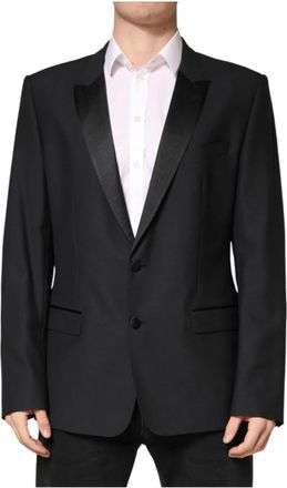 Dolce & Gabbana Martini Jas - Heren - Blazers - Zwart - 2XL - Wol - Jassen