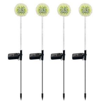OEM Luces Solares Para Exteriores, Juego De 4 Luces Solares Con Forma De Diente De Le&oacute;n Con Led Que Cambian De Color, Luces Solares Impermeables Para Jard