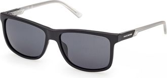 Skechers SE00175 Polarized 02D Mens Sunglasses Black Size 57