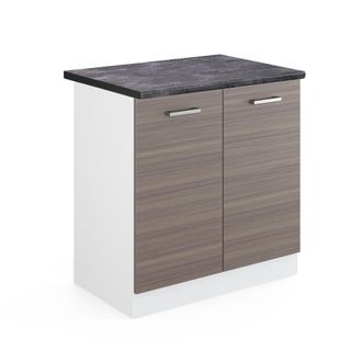 Vicco Armario Bajo Para Fregadero R-line, Gris, 80 Cm, Et Antracita