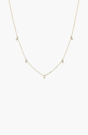 Mejuri Multi Station Diamond Necklace in Yellow Gold by MEJURI at Nordstrom