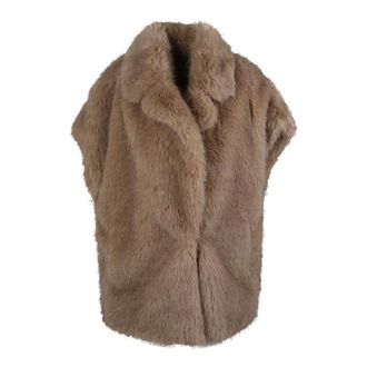 Herno Gilet in Morbido Eco-Pelliccia - - Jackets - Donna - Beige - S