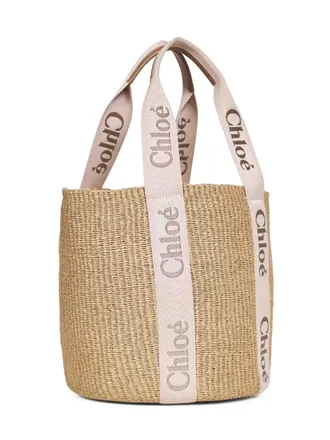 Chlo&eacute; Womens Shoulder Bag Woody Blushy Beige Paper