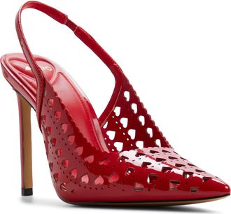 Aldo Love Slingback Pointed Toe Pump in Medium Red at Nordstrom, Size 6.5