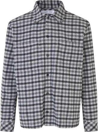 Sams&oslash;e & Sams&oslash;e Overshirt met lange mouwen - Heren - Casual Overhemden - Veelkleurig - 2XL - Leer - Overhemden