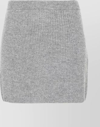 Sportmax wool-cashmere blend high-waisted ribbed knit skirt