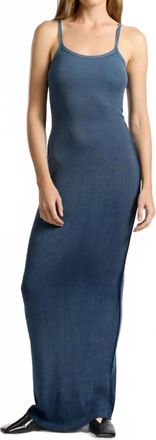 Cotton Citizen Verona Spaghetti Maxi Dress In Navy Cast