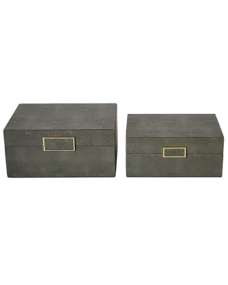 Tozai Home Home Set Of 2 Shagreen Boxes