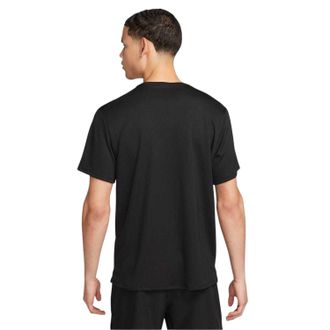 Nike Heren T-shirt Miler met Swoosh en reflecterende details (Zwart)