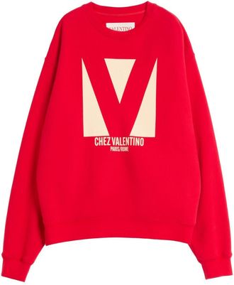 Valentino Garavani Logo-Print Sweatshirt - Mens - Cotton