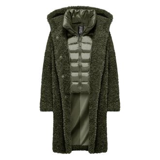 Bomboogie Cappotto monopetto in ecopelliccia - - Coats - Donna - Verde - L