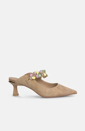 Alma En Pena Slingback Pumps with Rhinestone Strap in Sand at Nordstrom, Size 38